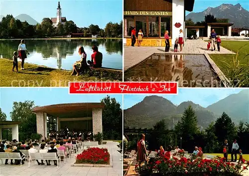 AK / Ansichtskarte Flintsbach Inn mit Schwimmbad Kurpark Musikpavillon Kat. Flintsbach a.Inn