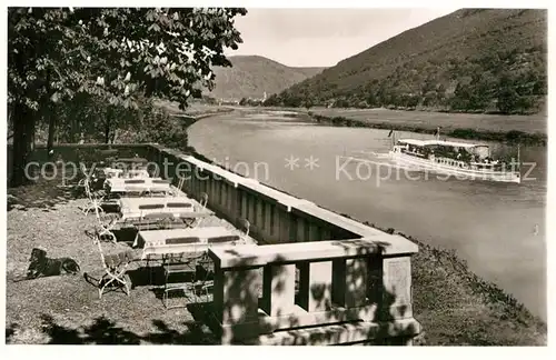 AK / Ansichtskarte Rockenau Hotel zur Traube Neckar Terrasse Badesstrand Kat. Eberbach