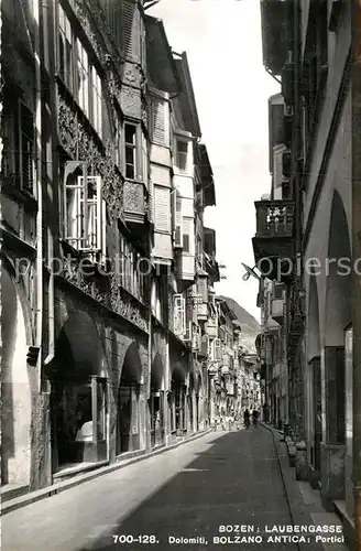 AK / Ansichtskarte Bozen Suedtirol Laubengasse Kat. Bozen Suedtirol