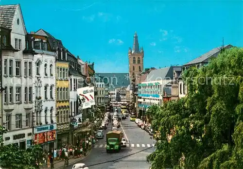 AK / Ansichtskarte Trier Simeonstrasse Kirche Blick von der Porta Nigra Kat. Trier