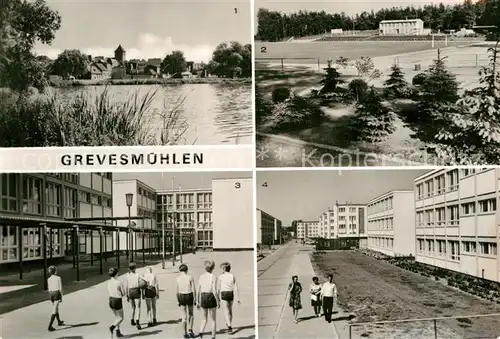 AK / Ansichtskarte Grevesmuehlen Vielbecker See Sportplatz Polytechnische Hochschule Neubauten Kat. Grevesmuehlen