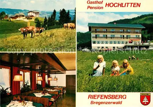 AK / Ansichtskarte Riefensberg Gasthof Pension Hochlitten Gaststube Almvieh  Kat. Riefensberg