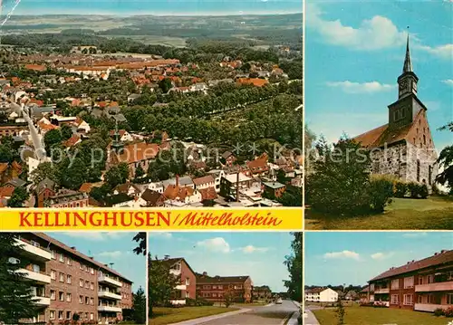 AK / Ansichtskarte Kellinghusen Fliegeraufnahme Kirche Teilansichten Kat. Kellinghusen