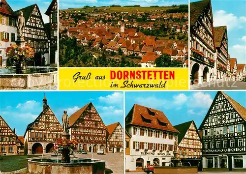 AK / Ansichtskarte Dornstetten Wuerttemberg Altstadt Brunnen Fachwerkhaeuser Kat. Dornstetten