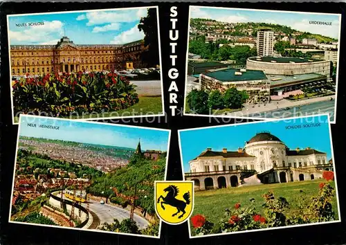 AK / Ansichtskarte Stuttgart Neues Schloss Neue Weinsteige Liederhalle Schloss Solitude Kat. Stuttgart