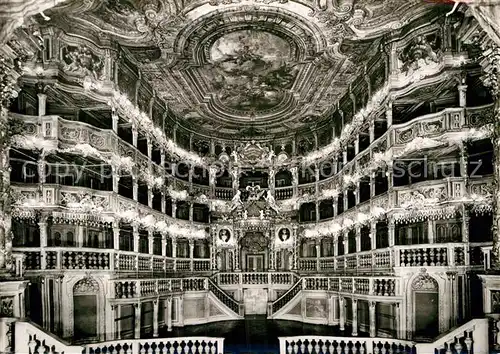 AK / Ansichtskarte Oper Markgraefliches Opernhaus Bayreuth Zuschauerraum  Kat. Musik