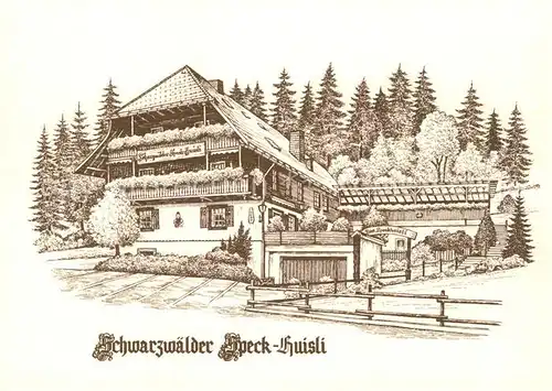 AK / Ansichtskarte Rothaus Grafenhausen Schwarzwaelder Speck Huisli  Kat. Grafenhausen