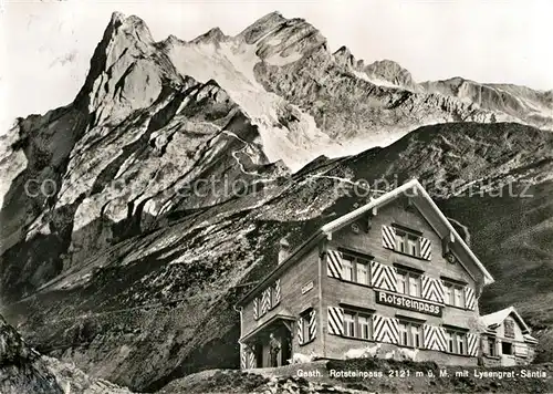 AK / Ansichtskarte Lysengrat Gasthaus Rotsteinpass Saentis Kat. Altmann