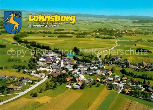 AK / Ansichtskarte Lohnsburg Kobernausserwald Fliegeraufnahme Badesee Kat. Lohnsburg am Kobernausserwald