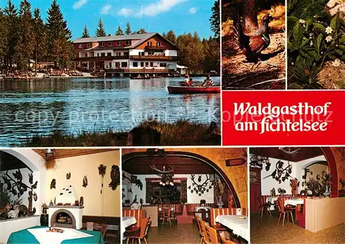 AK / Ansichtskarte Fichtelberg Oberwiesenthal Waldgasthof am Fichtelsee Gastraeume Kat. Oberwiesenthal