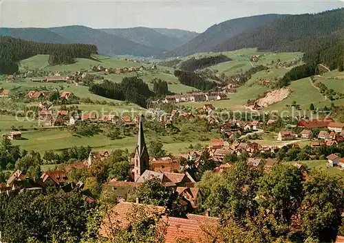 AK / Ansichtskarte Baiersbronn Schwarzwald Panorama Luftkurort und Wintersportplatz Kat. Baiersbronn