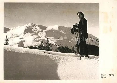 AK / Ansichtskarte Ski Langlauf Kuenstler Foto Koenig  Kat. Sport