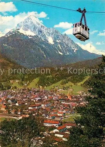 AK / Ansichtskarte Seilbahn Karwendel Mittenwald Wetterstein  Kat. Bahnen