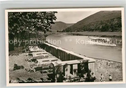 AK / Ansichtskarte Rockenau Gasthof zur Traube Terrasse Kat. Eberbach