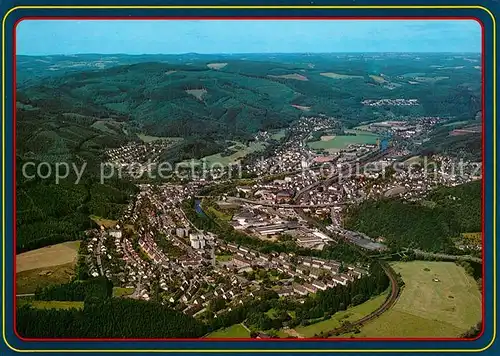 AK / Ansichtskarte Plettenberg Fliegeraufnahme mit Eschensiedlung Eiringhausen und Ohle Kat. Plettenberg