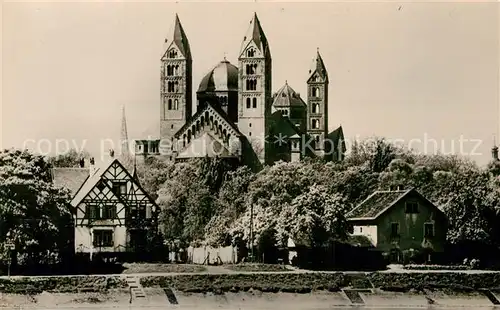 AK / Ansichtskarte Spire Cathedrale vue de la Rive droite du Rhin Dom Kat. Speyer Rhein