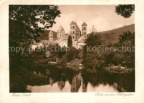 AK / Ansichtskarte Maria Laach Glees Partie aus dem Klostergarten Teich Kloster