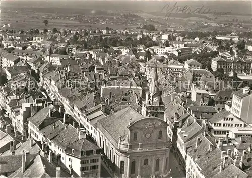 AK / Ansichtskarte Yverdon VD En avion au dessus de la ville Kat. Yverdon