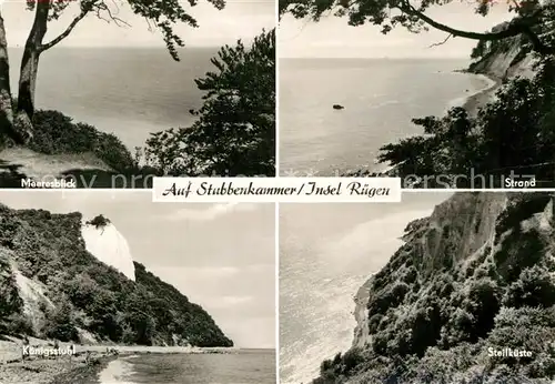 AK / Ansichtskarte Stubbenkammer Ruegen Meeresblick Strand Steilkueste Koenigsstuhl Kreidefelsen Kat. Sassnitz