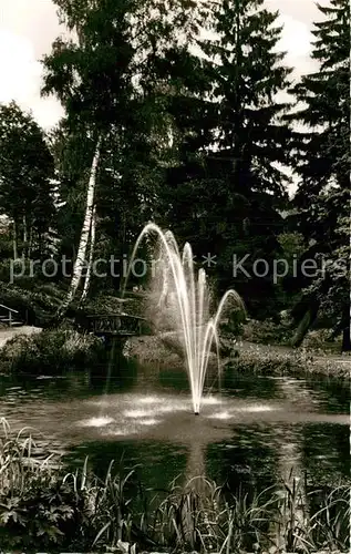 AK / Ansichtskarte Bad Sachsa Harz Kurpark Brunnen  Kat. Bad Sachsa