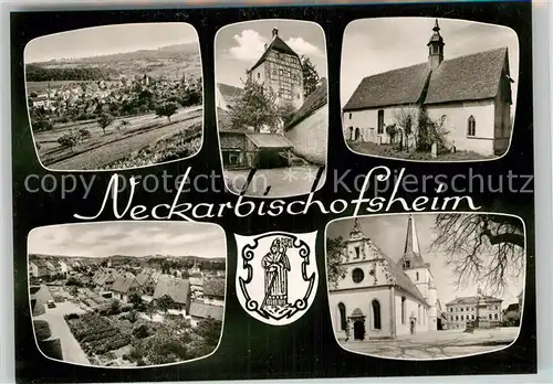 AK / Ansichtskarte Neckarbischofsheim Panorama Kirchen  Kat. Neckarbischofsheim