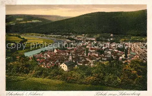 AK / Ansichtskarte Eberbach Neckar Blick vom Scheuerberg Kat. Eberbach