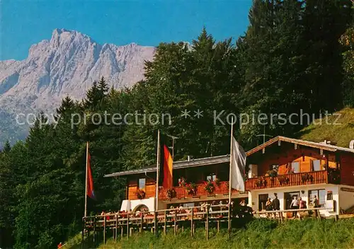 AK / Ansichtskarte Ramsau Berchtesgaden Berggasthof Gerstreit mit Hochkalter Kat. Ramsau b.Berchtesgaden