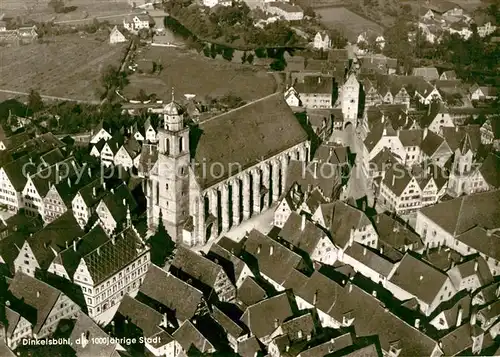 AK / Ansichtskarte Dinkelsbuehl Stadtzentrum Kirche 1000jaehrige Stadt Fliegeraufnahme Kat. Dinkelsbuehl