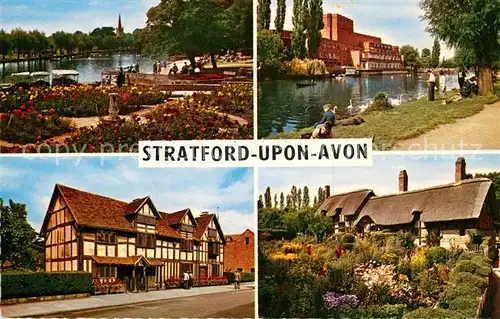 AK / Ansichtskarte Stratford Upon Avon Holy Trinity Church Shakespeares Birthplace Theatre Anne Hathaways Cottage Kat. Grossbritannien