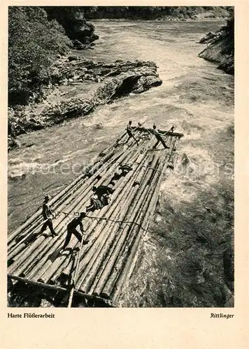 AK / Ansichtskarte Boote Harte Floesserarbeit Foto Rittlinger Jugendherbersverlag  Kat. Schiffe