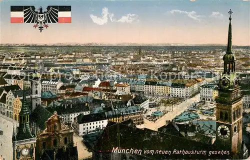 AK / Ansichtskarte Muenchen Blick vom Rathausturm Kat. Muenchen