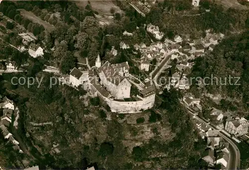 AK / Ansichtskarte Bensheim Bergstrasse Schloss Schoenberg Fliegeraufnahme Kat. Bensheim