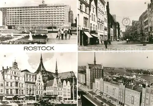 AK / Ansichtskarte Rostock Mecklenburg Vorpommern Interhotel Warnow Kroepeliner Strasse Giebelwand Thaelmannplatz Kat. Rostock