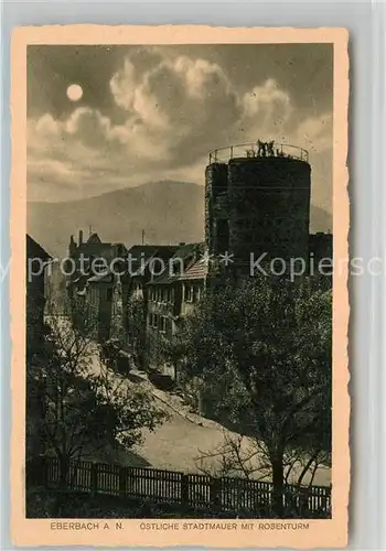 AK / Ansichtskarte Eberbach Neckar Stadtmauer Rosenturm Kat. Eberbach