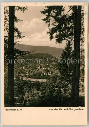 AK / Ansichtskarte Eberbach Neckar Blick von der Marienhoehe Kat. Eberbach