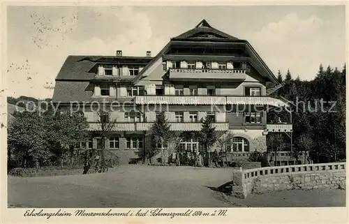 AK / Ansichtskarte Menzenschwand Erholungsheim  Kat. St. Blasien