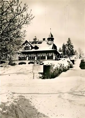 AK / Ansichtskarte Mont Soleil Buffet de la Gare Taverne en hiver Kat. Mont Soleil