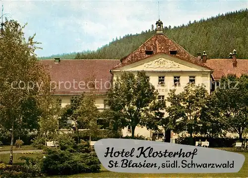 AK / Ansichtskarte St Blasien Hotel Klosterhof Kat. St. Blasien