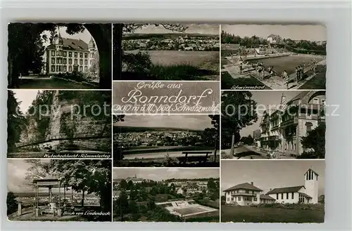 AK / Ansichtskarte Bonndorf Schwarzwald Wutachschlucht Schwimmbad Lindenbruck Kirche Kat. Bonndorf