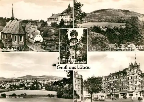 AK / Ansichtskarte Loebau Sachsen Krankenhaus Loebauer Berg Aussichtsturm  Kat. Loebau