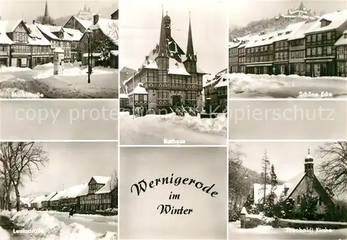 AK / Ansichtskarte Wernigerode Harz RathausS Leninstrasse Marktstrasse  Kat. Wernigerode