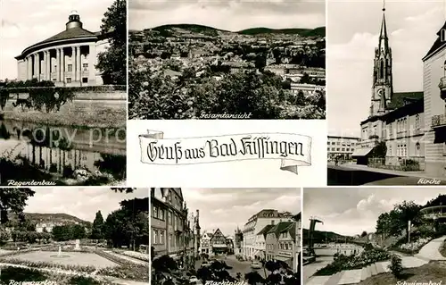 AK / Ansichtskarte Bad Kissingen Regentenbau Rosengarten Kirche Schwimmbad Freibad Marktplatz Kat. Bad Kissingen