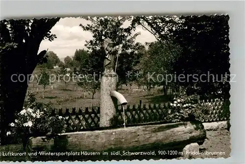 AK / Ansichtskarte Haeusern Schwarzwald Fridolinsbrunnen Kat. Haeusern