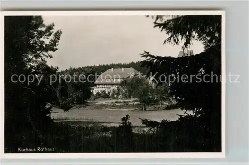 AK / Ansichtskarte Rothaus Grafenhausen Kurhaus  Kat. Grafenhausen