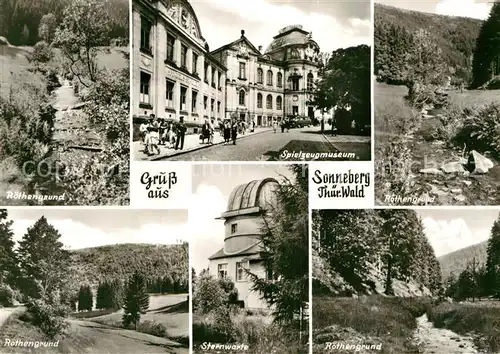 AK / Ansichtskarte Sonneberg Thueringen Roethengrund Sternwarte Spielzeugmuseum Kat. Sonneberg