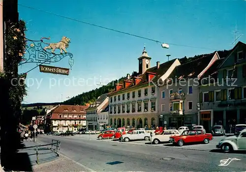 AK / Ansichtskarte Triberg Schwarzwald Marktplatz Loewen Stube Kat. Triberg im Schwarzwald