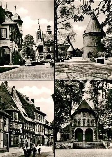 AK / Ansichtskarte Goslar Rathaus Breites Tor Claustor Domportal Kaiserstadt Serie Schoenes Deutschland Kat. Goslar