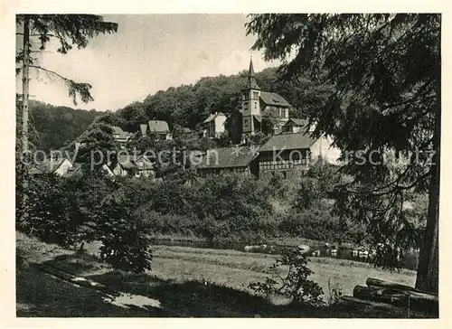 AK / Ansichtskarte Altenbrak Harz Bodetal Blick zur Kirche Harzheimat Kalender 1953 Kat. Altenbrak