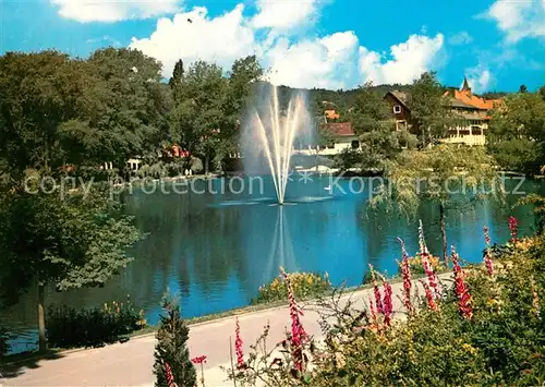 AK / Ansichtskarte Braunlage Fontaene auf Kurparksee Kat. Braunlage Harz