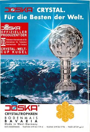 AK / Ansichtskarte Bodenmais Joska Crystal Glaskunst Cup Kugel Kat. Bodenmais